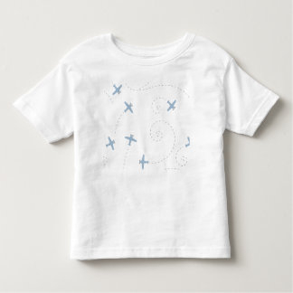 airplane flying illustration toddler t-shirt