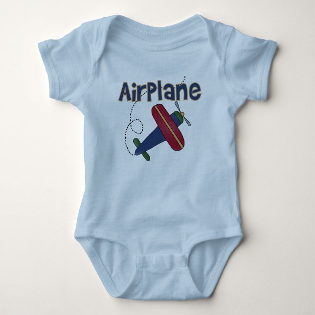 Airplane Flying Plane Baby Bodysuit (Front)
