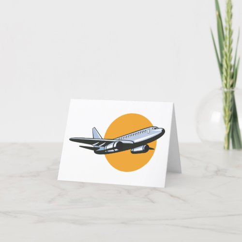 Airplane Flying Thank You Card