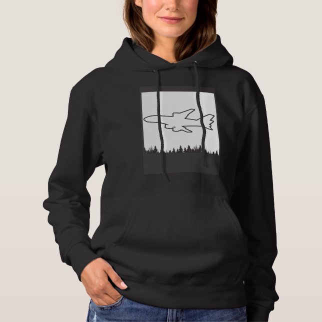 Airplane Flying  Traveling Hoodie (Front)
