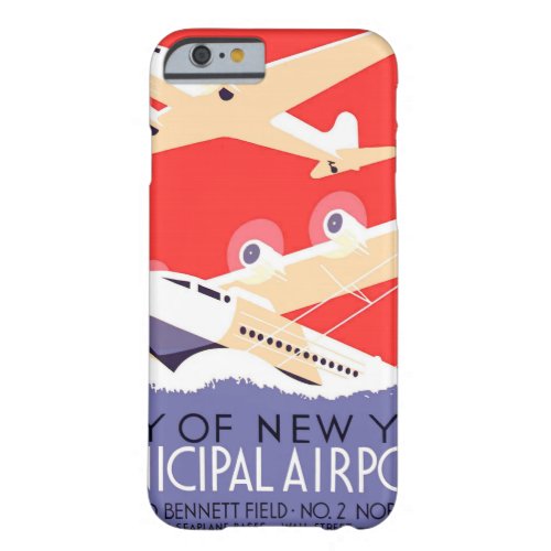 Airplane Flying Vintage WPA Colorful Barely There iPhone 6 Case