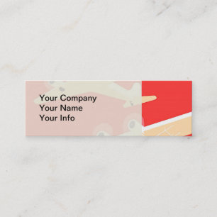 Airplane Flying Vintage WPA Colorful Mini Business Card