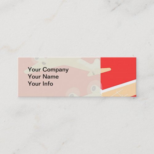 Airplane Flying Vintage WPA Colorful Mini Business Card