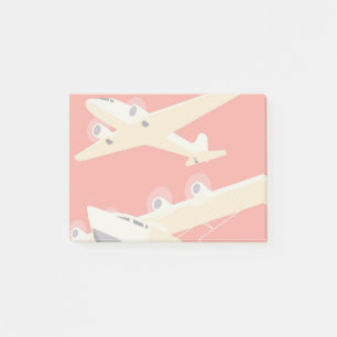 Airplane Flying Vintage WPA Colorful Post-it Notes