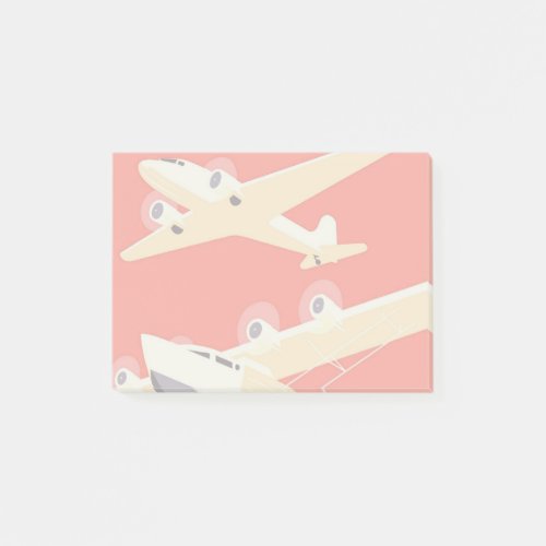 Airplane Flying Vintage WPA Colorful Post_it Notes