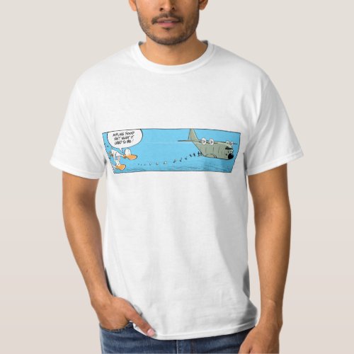 Airplane Food Funny Aviation Cartoon T_Shirt