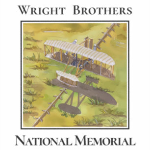 Airplane from Wright Brothers, National Memorial Sticker