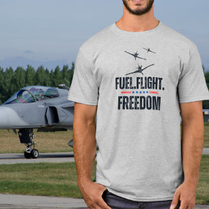 Airplane Fuel Flight Freedom Fun Aviation Simple T-Shirt