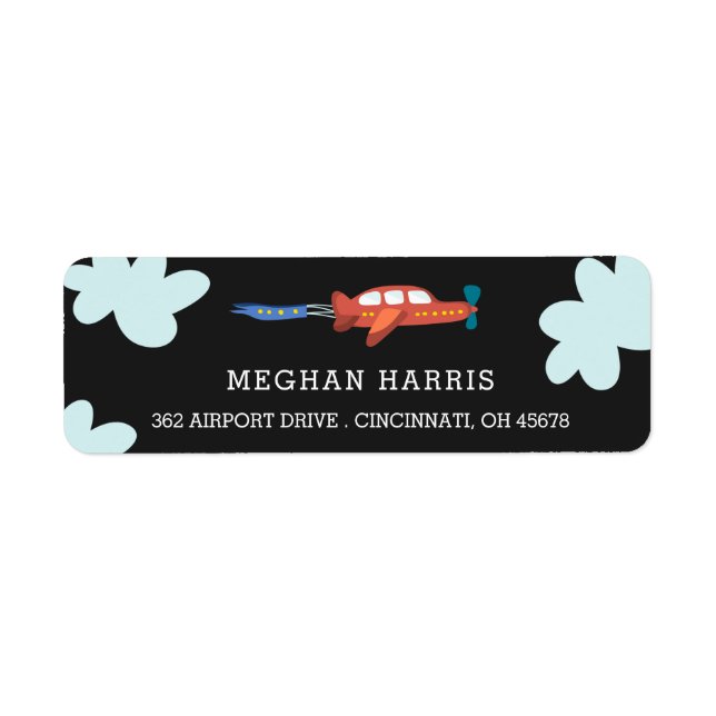 Airplane Fun Address Labels (Front)