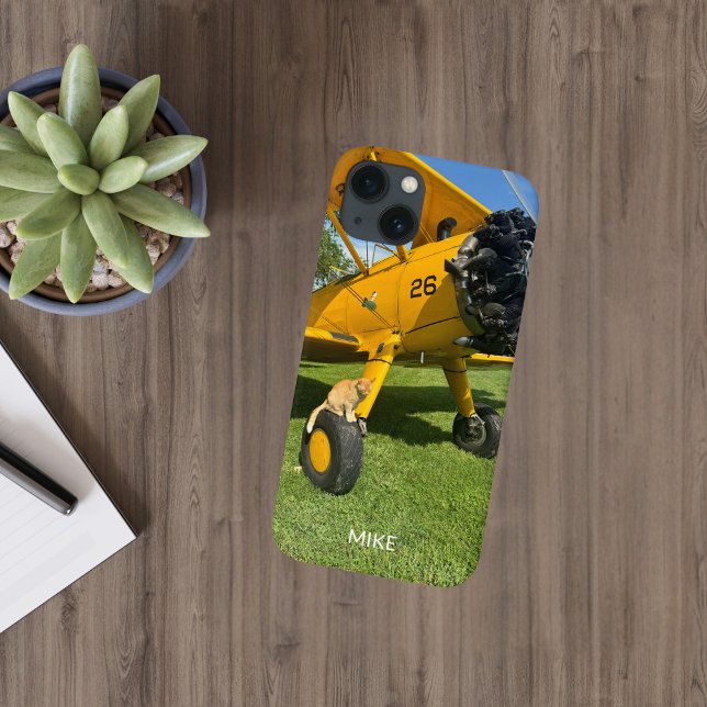 Airplane Funny Cat Photo Aviation Pilot Custom Case-Mate iPhone Case (Creator Uploaded)