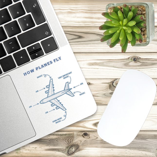 Airplane Funny How Planes Fly Pilot or Flight Crew Sticker (Creator Uploaded)