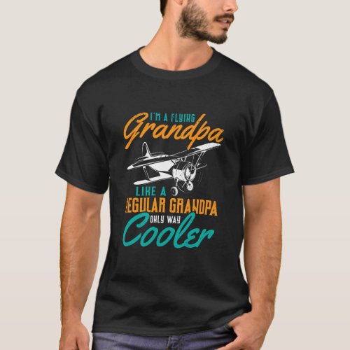 Airplane Gifts Pilot Grandpa Airplane Novelty  T_Shirt