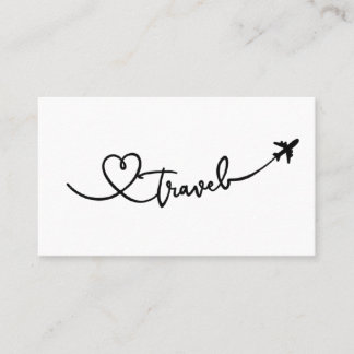 Airplane Heart Travel Business Card
