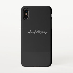 Airplane Heartbeat I Love Aviation Aircrafts Fan iPhone X Case