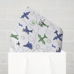 Airplane Helicopter Decoupage Paper, Aircraft Tissue Paper