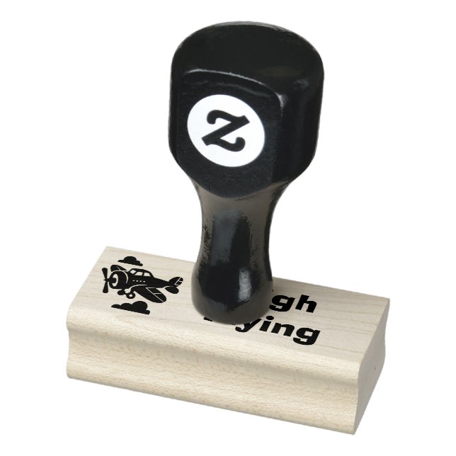 Airplane High Flying Teacher Rubber Stamp (Stamp)