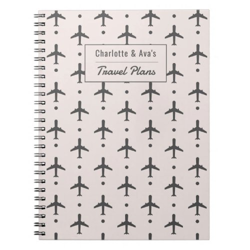 Airplane Holiday Travel Planner Notebook