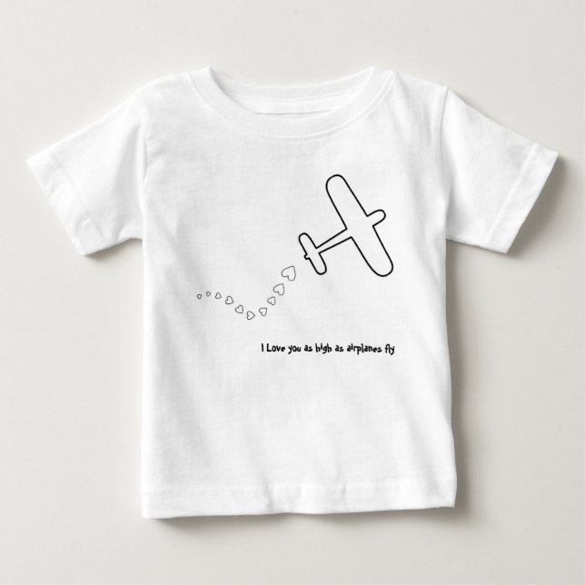 Airplane I Love You Baby T-Shirt (Front)