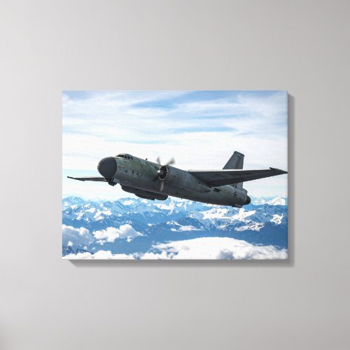 Airplane in sky canvas print