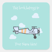 Airplane in the Sky Bookplate