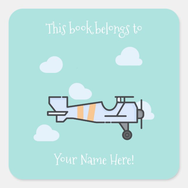 Airplane in the Sky Bookplate (Front)