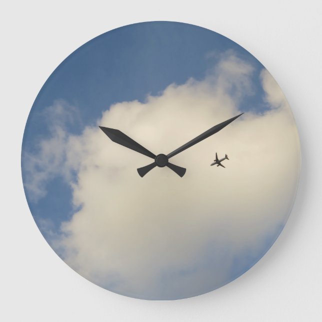 Airplane in the Sky Wall Clock (Front)