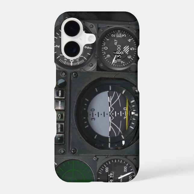Airplane Instrument Panel iPhone Case (Back)