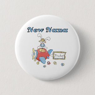 Airplane It's a Boy New Nana Button