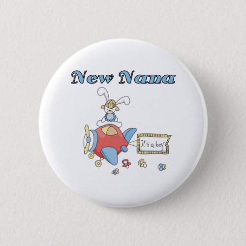 Airplane Its a Boy New Nana Button
