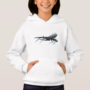 Airplane. Jumbo jet. Hoodie