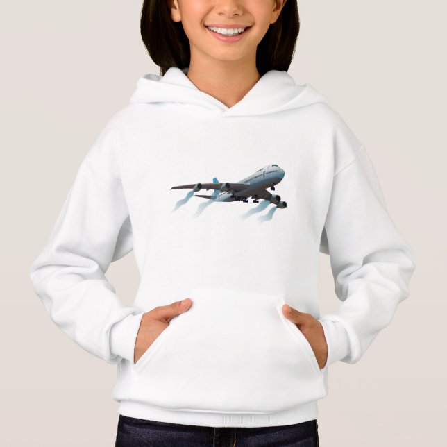 Airplane. Jumbo jet. Hoodie (Front)