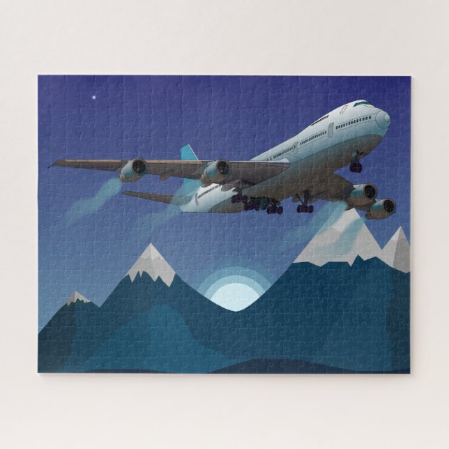 Airplane. Jumbo jet. Jigsaw Puzzle (Horizontal)