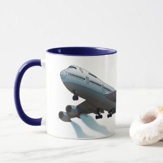 Airplane. Jumbo jet. Mug