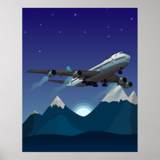 Airplane. Jumbo jet. Poster