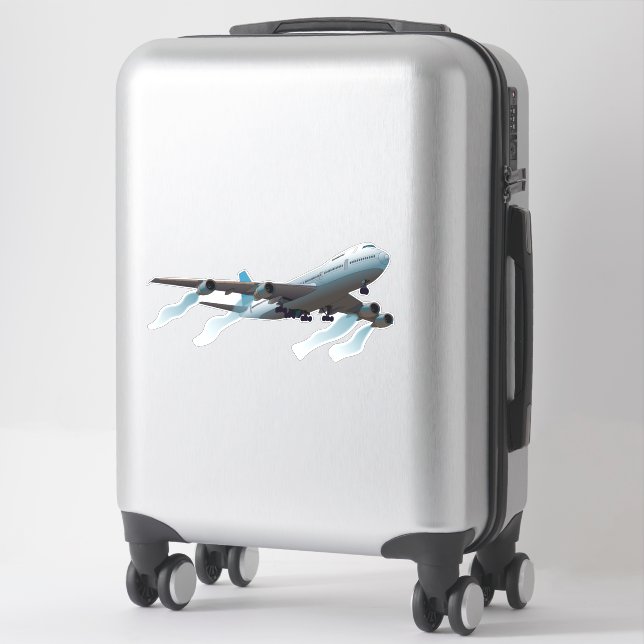 Airplane. Jumbo jet. Sticker (Suitcase)