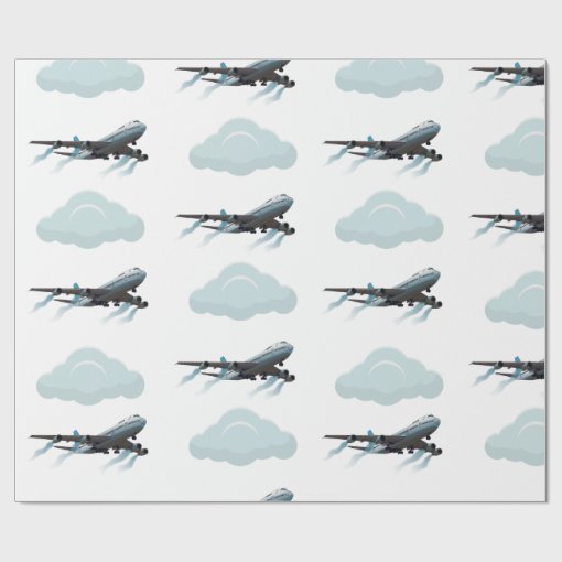 Airplane. Jumbo jet. Wrapping Paper Zazzle