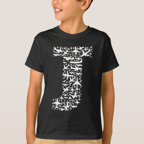 Airplane Letter J Aviation T_Shirt