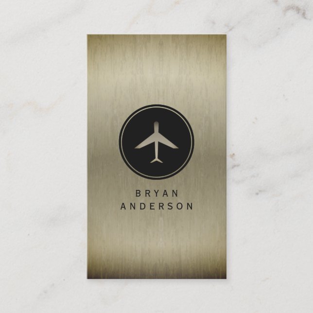 Airplane Logo Business Card (Front)