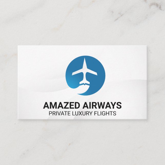 Airplane Logo | Flights Business Card (Front)