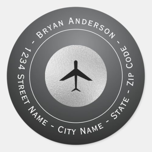 Airplane Logo Return Address Label