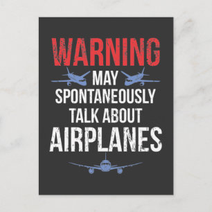 Airplane Lover Cool Pilot Aviation Plane Fan Postcard