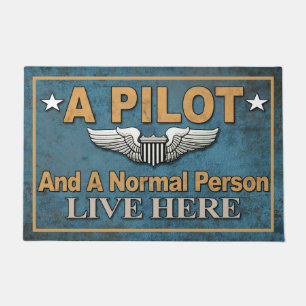Airplane Lover Doormat, Gift For Pilot Lover Doormat