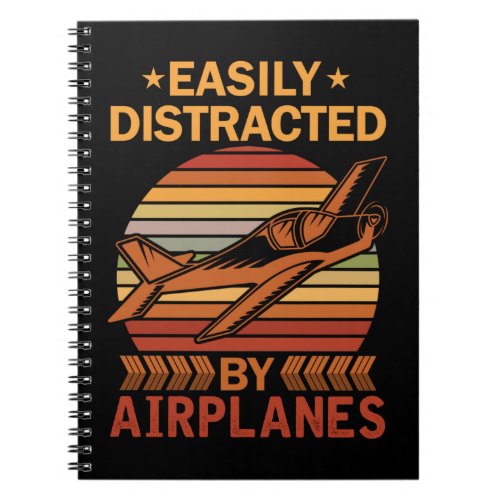 Airplane Lover Retro RC Aircraft Pilot Notebook