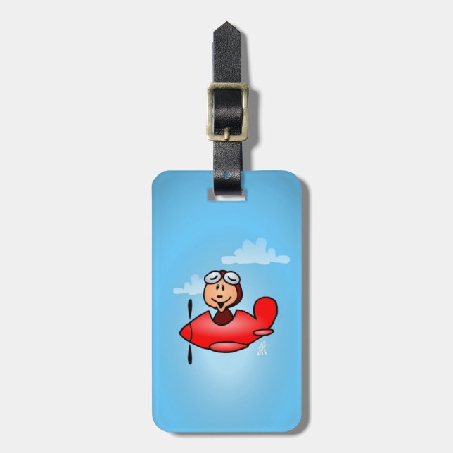 Airplane Luggage Tag (Front Vertical)