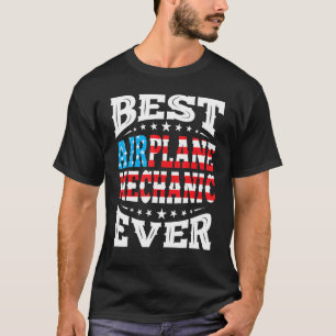 Airplane Mechanic 4th Fourth Of July Usa American  T-Shirt
