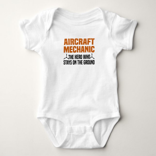 Airplane Mechanic Aircraft Engineer Engineer Baby Bodysuit (Front)
