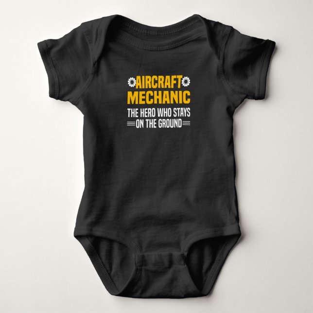 Airplane Mechanic Aircraft Engineer Engineer Baby Bodysuit (Front)