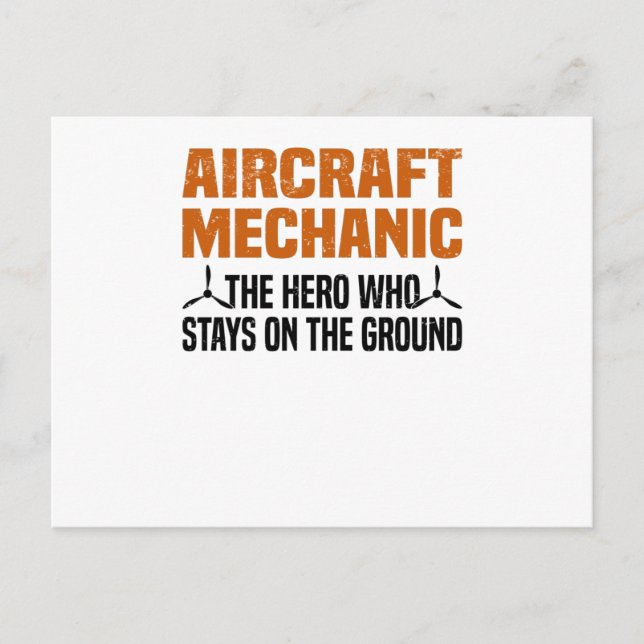 Airplane Mechanic Aircraft Engineer Engineer Postcard (Front)