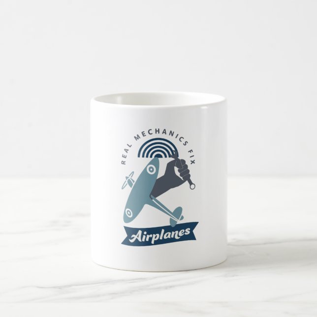 Airplane Mechanic Aircraft Technician Fun Coffee Mug (Center)
