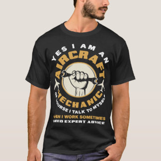 Airplane Mechanic Expert Aviation Funny Aircraft M T-Shirt